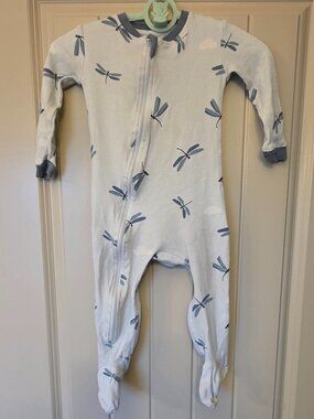 12-18 Months - 100% Cotton Dragonflies Footed Sleeper - Zippyjamz